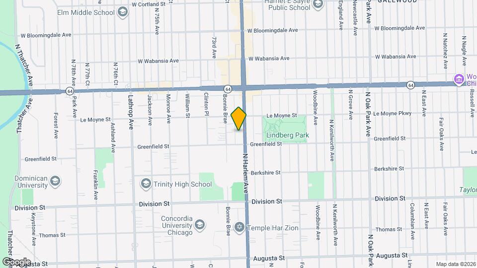 1414 N Harlem Ave Map and Location Details