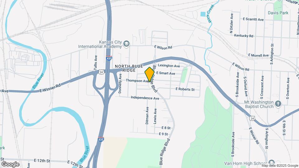 504 Blue Ridge Blvd, Unit B Map and Location Details