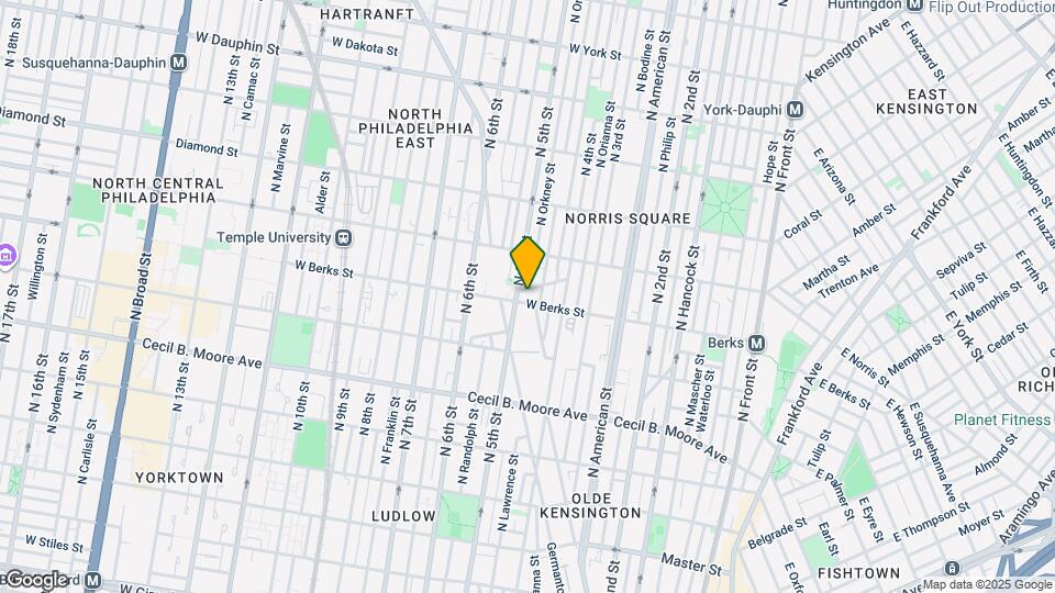 435 W Berks St Mapa y Detalles de la Ubicación