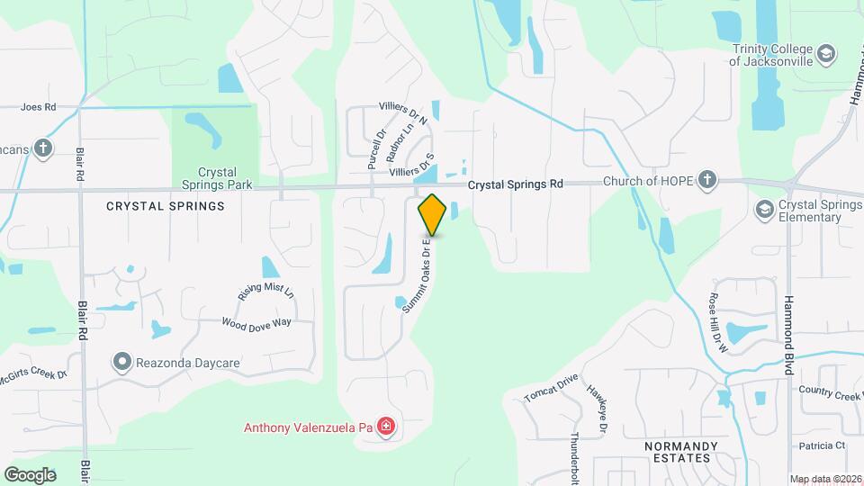 1299 Summit Oaks Dr E Map and Location Details