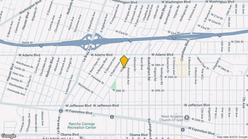 2820 Vineyard Ave Mapa y Detalles de la Ubicación