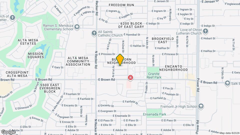 6166 E Glencove St Map and Location Details