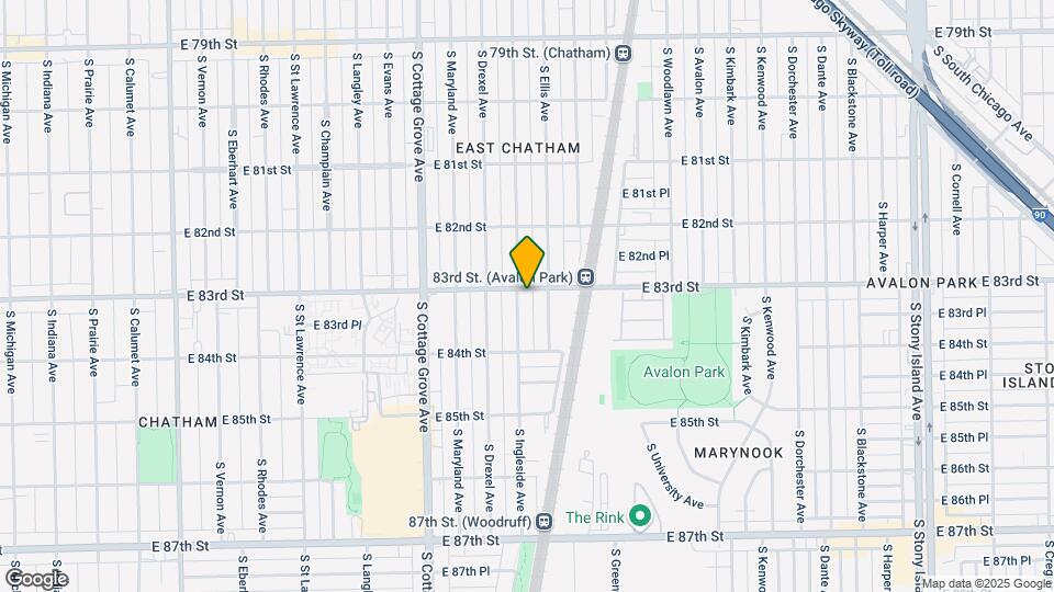 8307-8309 S Ingleside Ave Map and Location Details