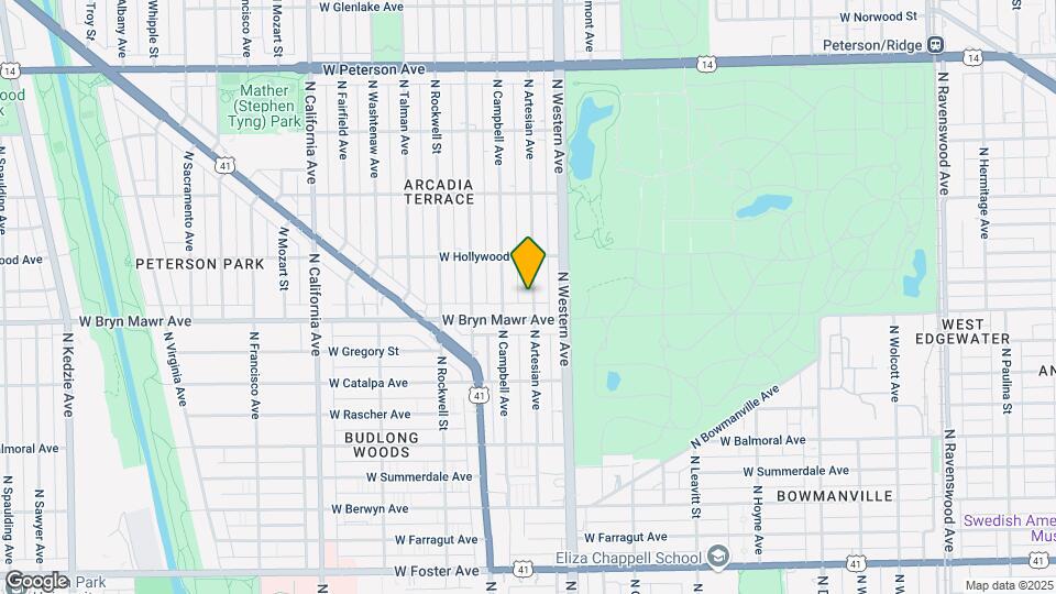 5618 N Artesian Ave Map and Location Details