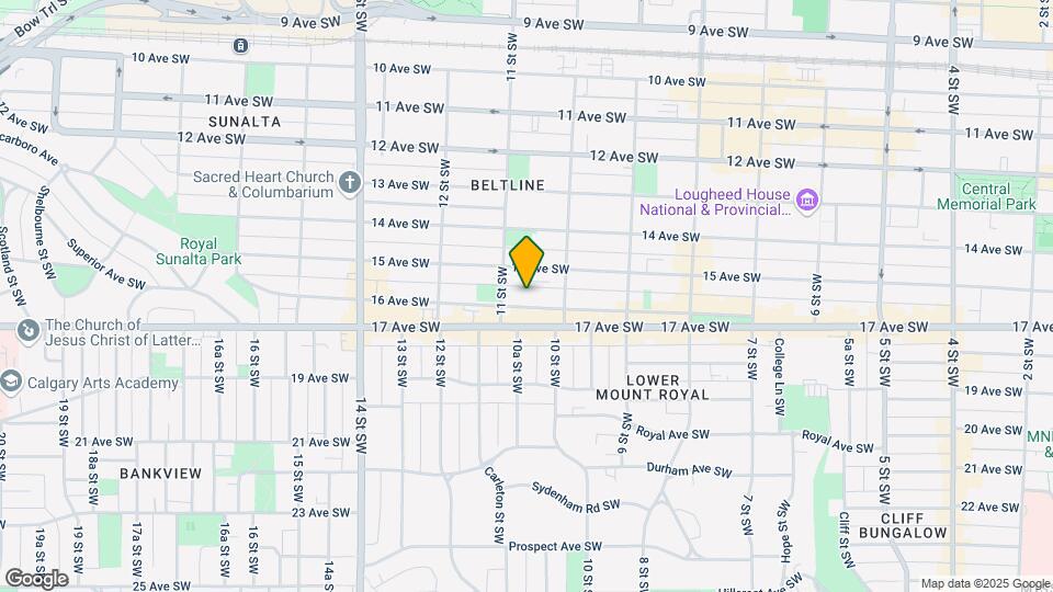 1122 16 Ave SW Map and Location Details