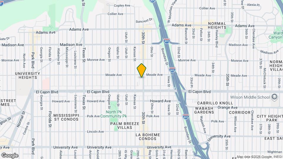 4362 30th St Map and Location Details