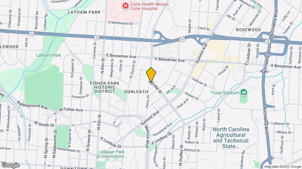 724 Percy St Map and Location Details