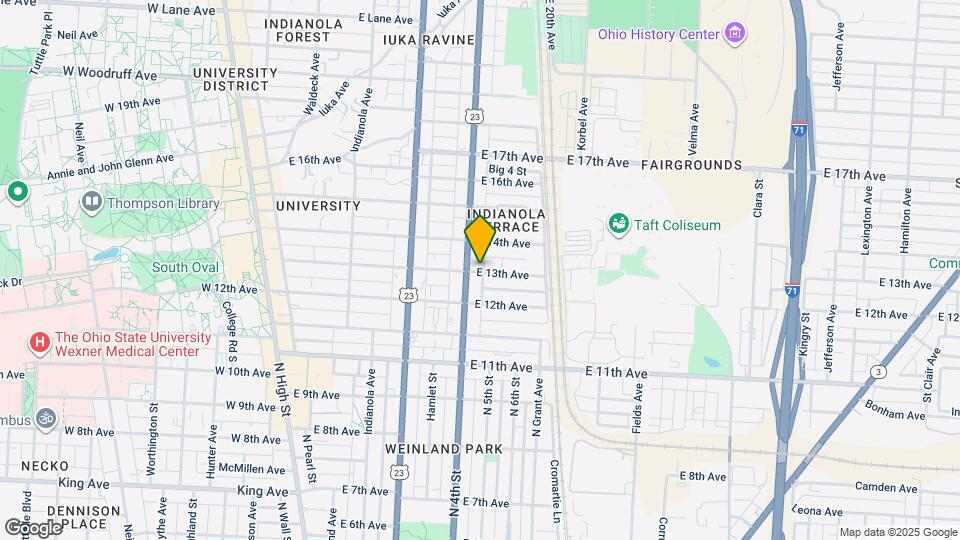 340 E 13th Ave Mapa y Detalles de la Ubicación