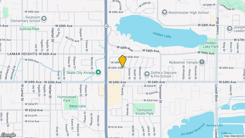 4954 W 65th Ave, Unit B Mapa y Detalles de la Ubicación