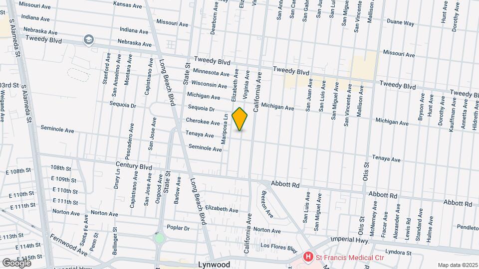 10355 Virginia Ave Map and Location Details