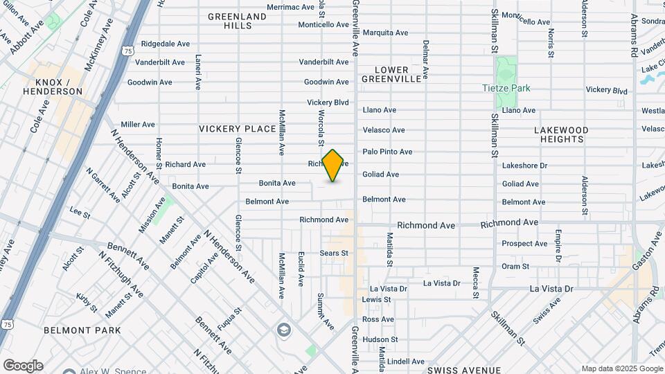 Alexan Lower Greenville Mapa y Detalles de la Ubicación