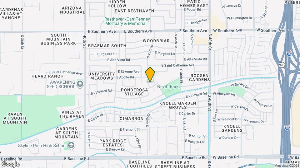 6627 S 44th St Mapa y Detalles de la Ubicación