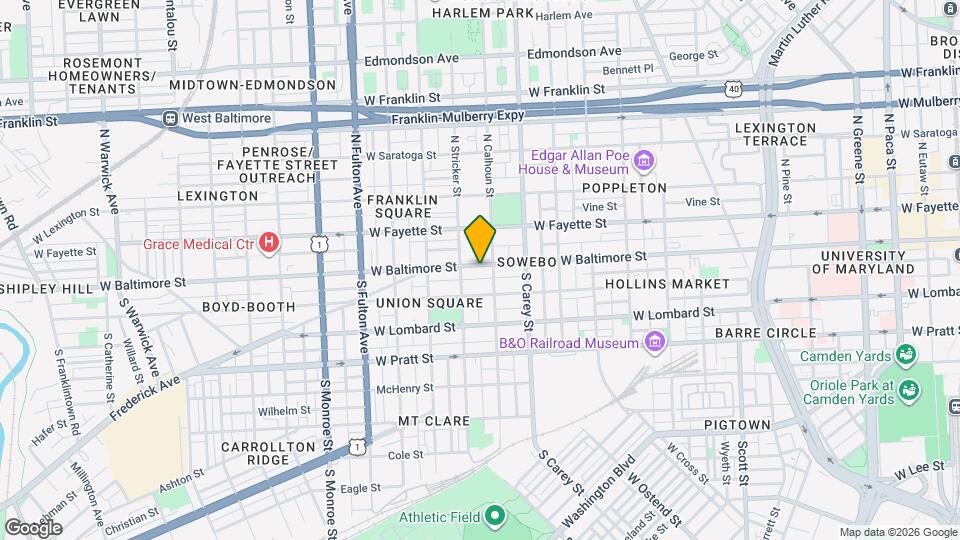 1413 W Baltimore St Map and Location Details