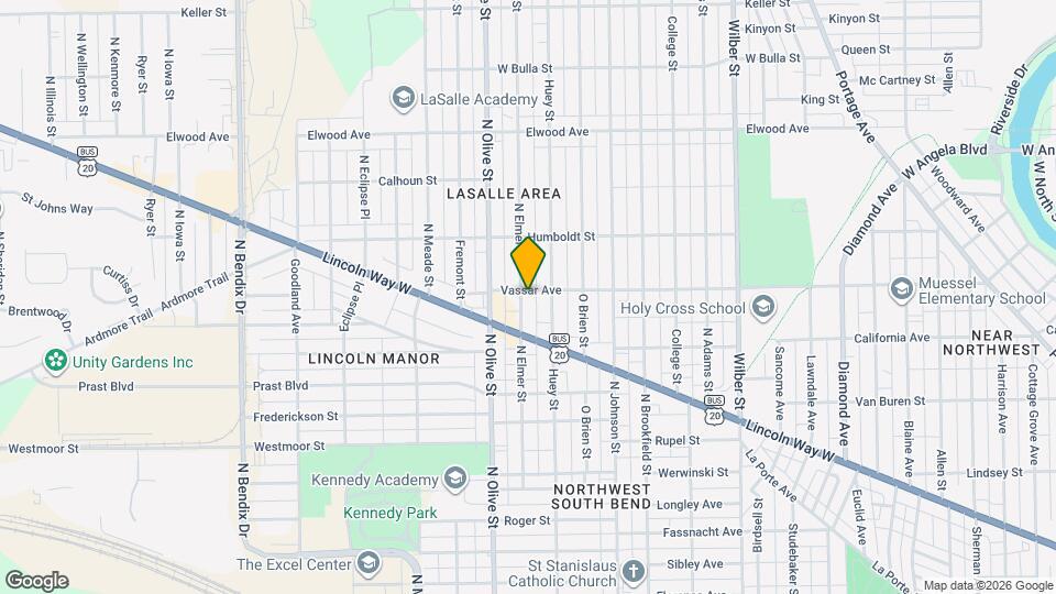 1046 N Elmer St Map and Location Details