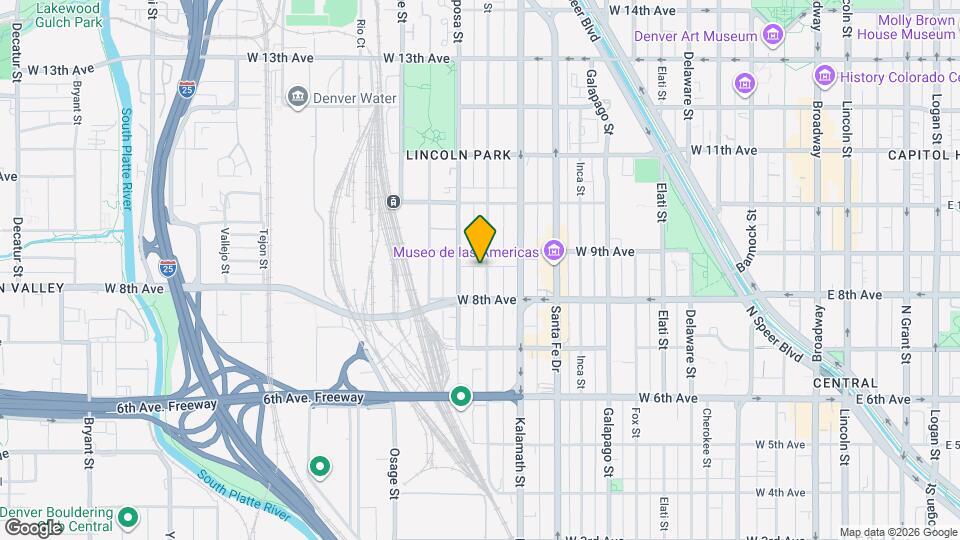 849 Lipan St Map and Location Details