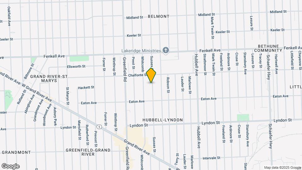 14911 Sussex St Map and Location Details