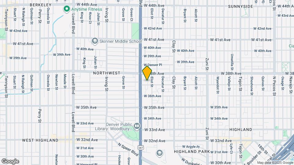 2929 W 37th Ave Map and Location Details