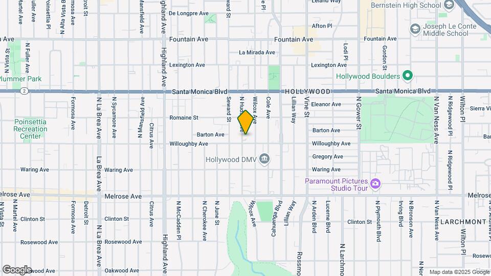 912 N Hudson Ave Map and Location Details