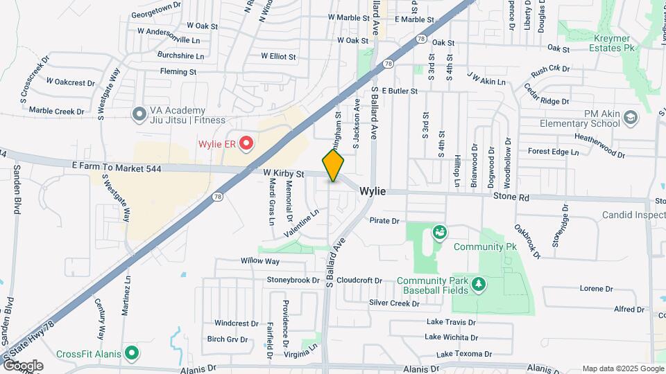 805 S Birmingham St Map and Location Details