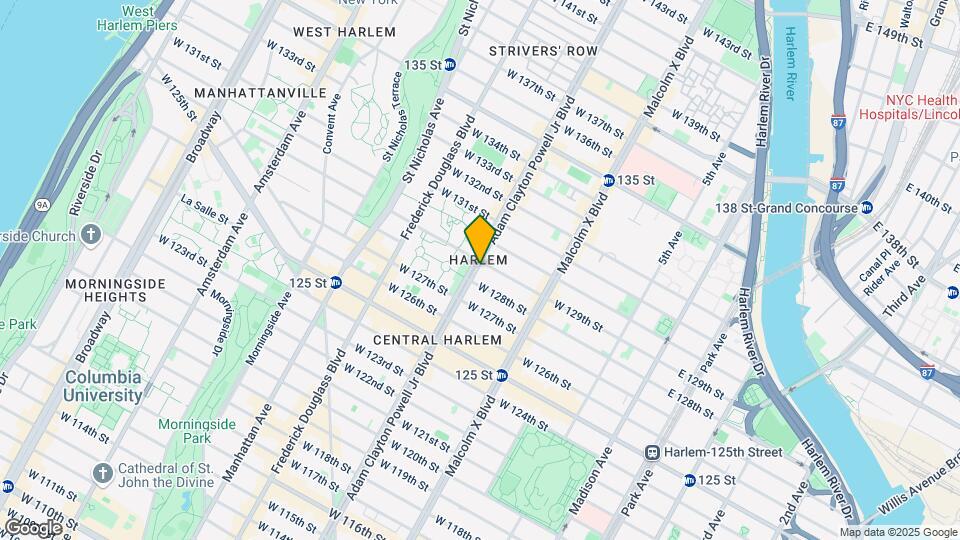 166 West 129th Street Mapa y Detalles de la Ubicación