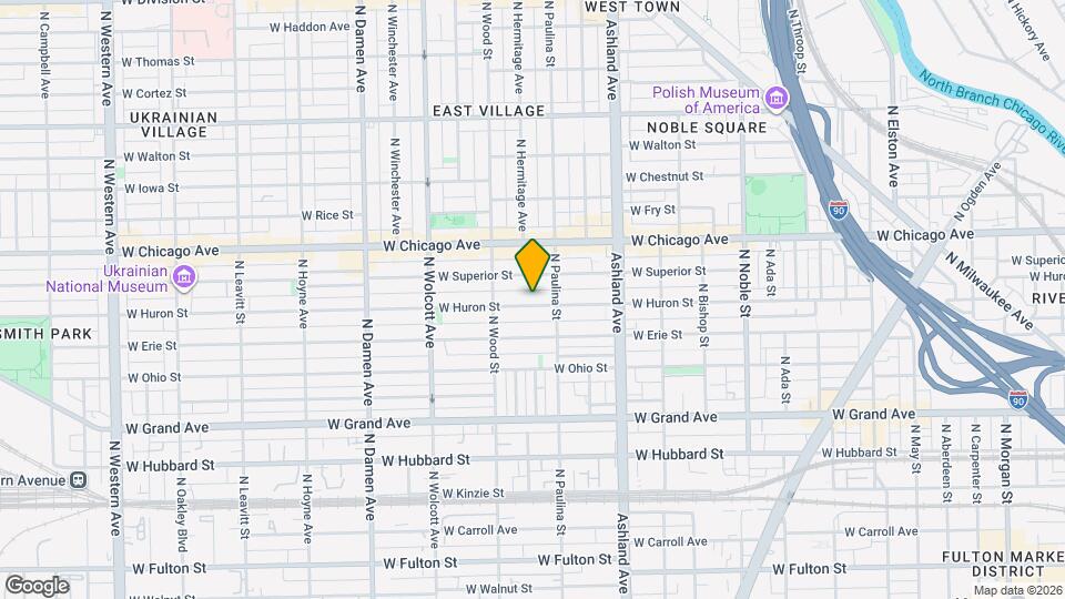 1718 W Huron St Map and Location Details