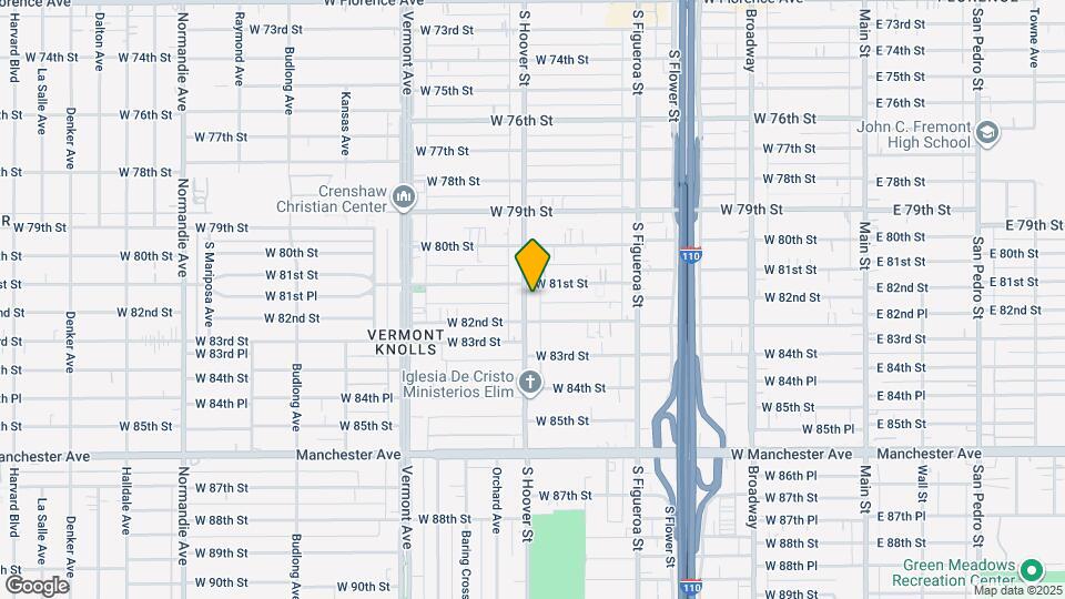 8114 S Hoover St Map and Location Details