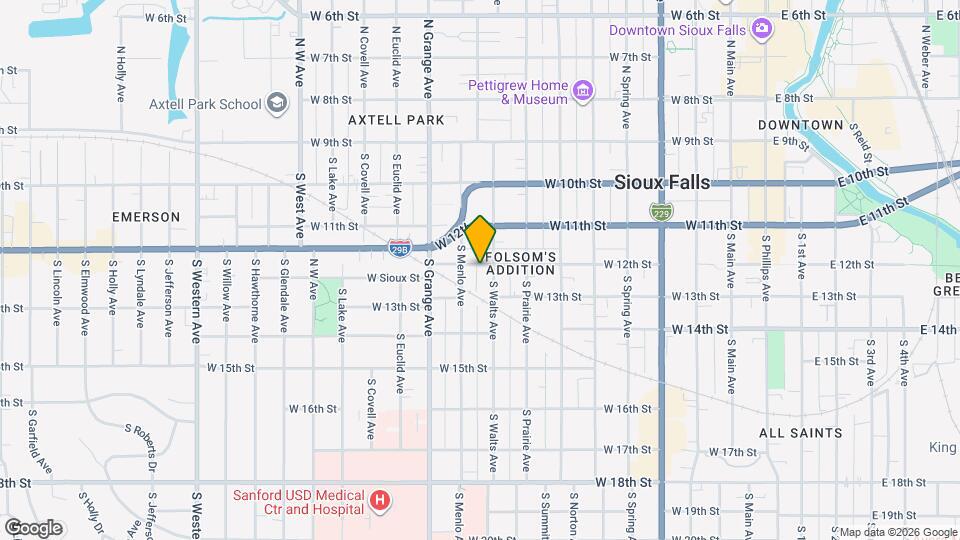 915 W 12th St Map and Location Details