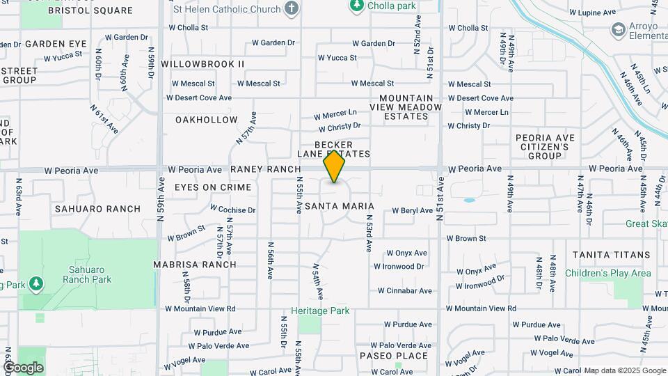 5412 W Cochise Dr Map and Location Details
