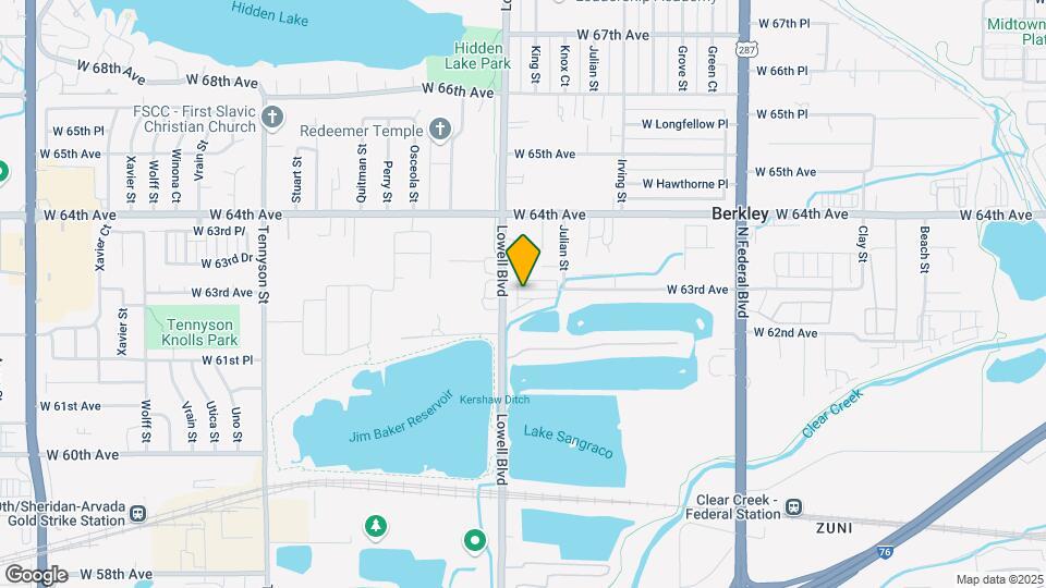 3550 W 63rd Ave Mapa y Detalles de la Ubicación