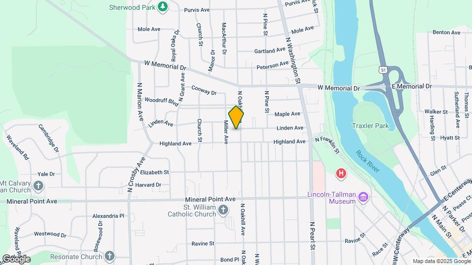 717 N Oakhill Ave Mapa y Detalles de la Ubicación
