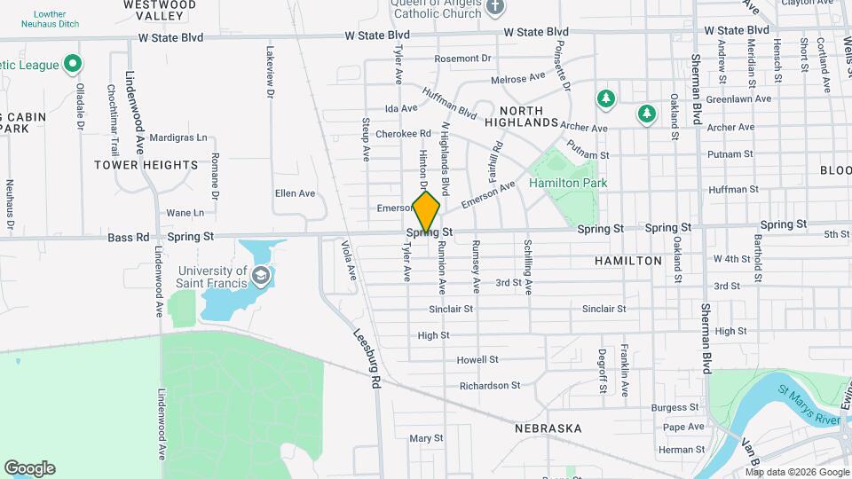 1817 Spring St Map and Location Details