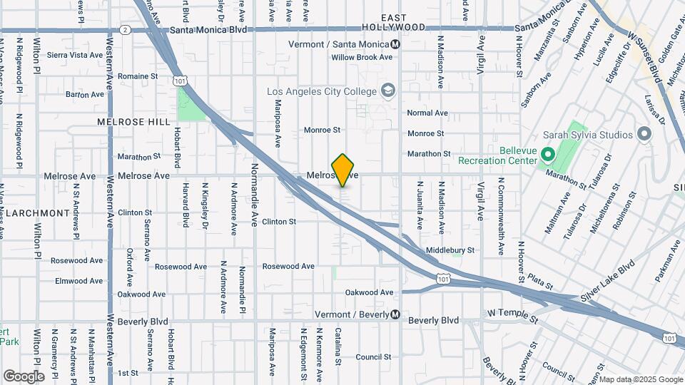 636 N Heliotrope Dr Map and Location Details