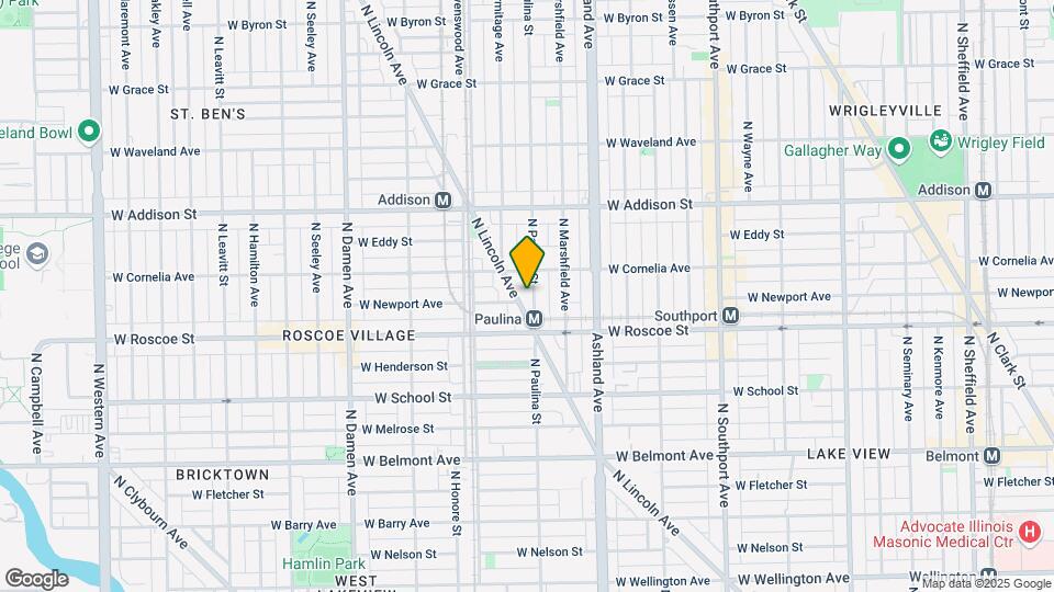 3436 N Paulina St, Unit 1 Map and Location Details