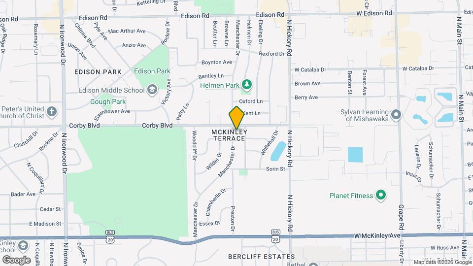 830 Manchester Dr Map and Location Details