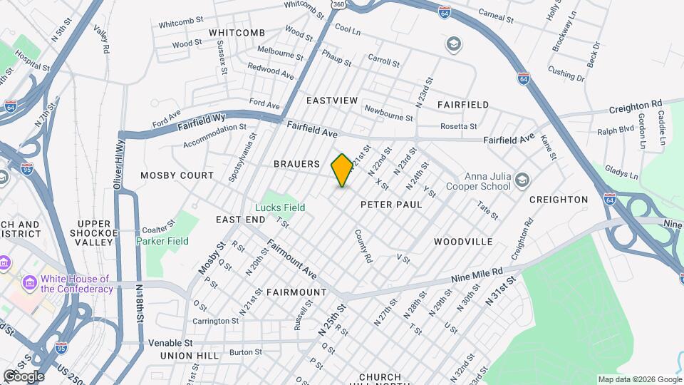 1617 N 21st St Map and Location Details