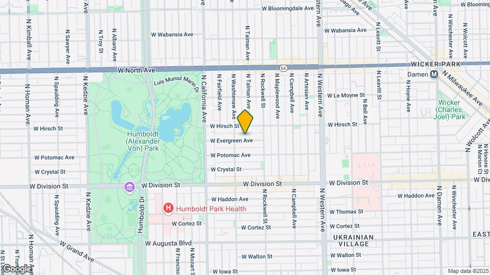 2638 W Evergreen Ave Mapa y Detalles de la Ubicación