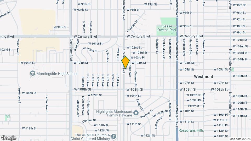 10502 S Van Ness Ave Map and Location Details