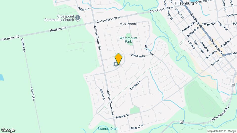 4-Bedroom House Available in Tillsonburg !! Map and Location Details