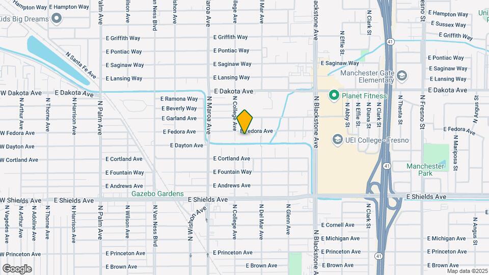 1136 E Fedora Ave Map and Location Details