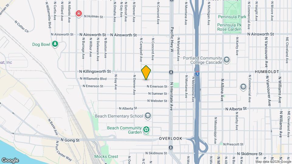 1802 N Willamette Blvd Map and Location Details