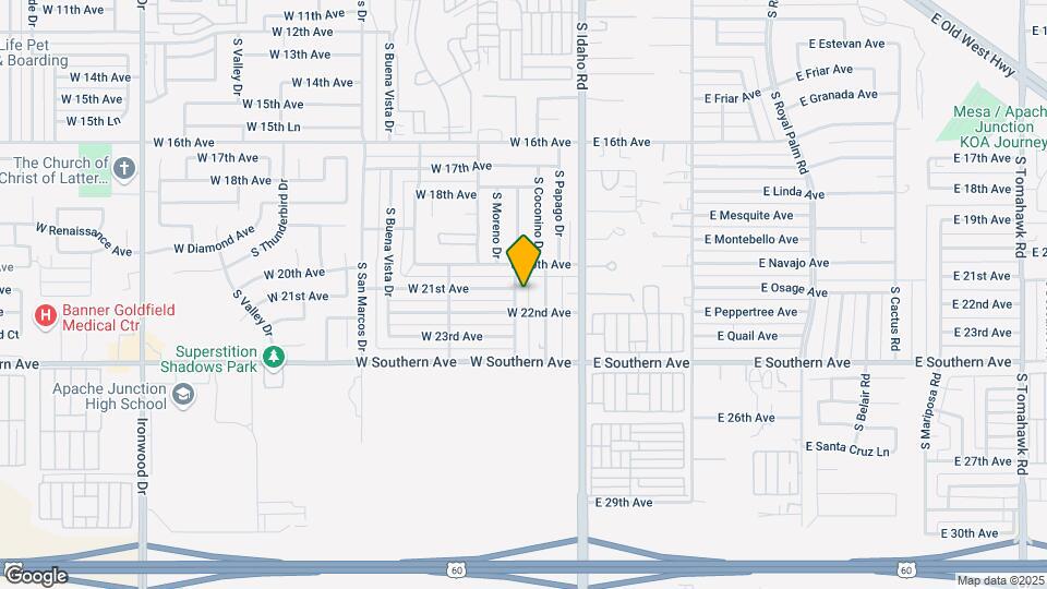 2125 S Apache Dr Map and Location Details