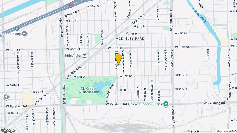 3619 S Damen Ave, Unit 1 Mapa y Detalles de la Ubicación