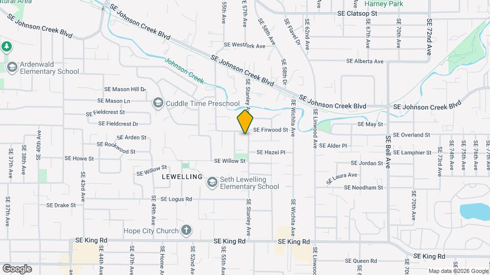 9515 SE Stanley Ave Map and Location Details