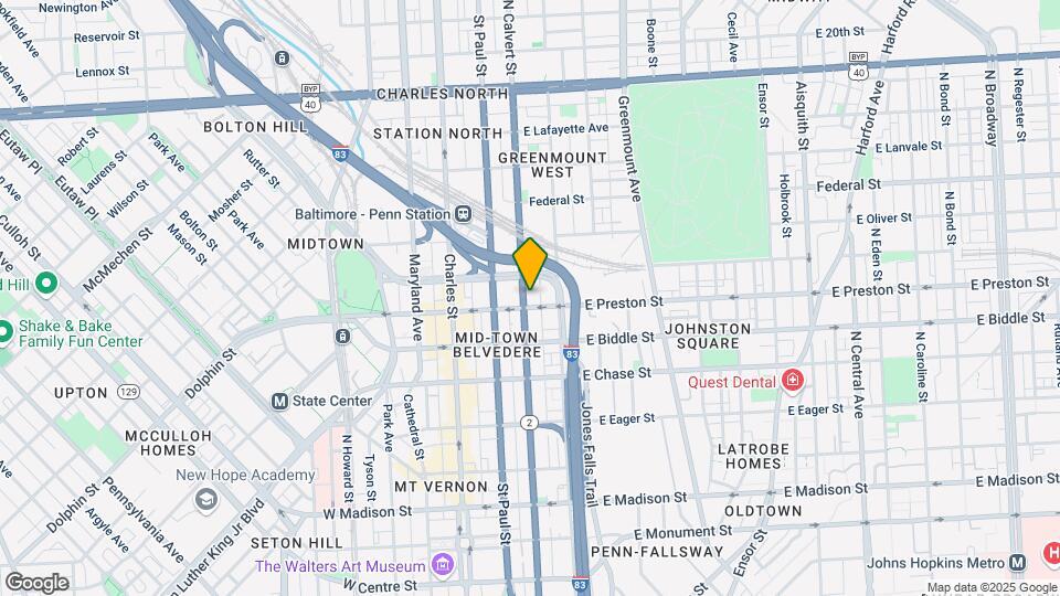 1309 N Calvert St Map and Location Details