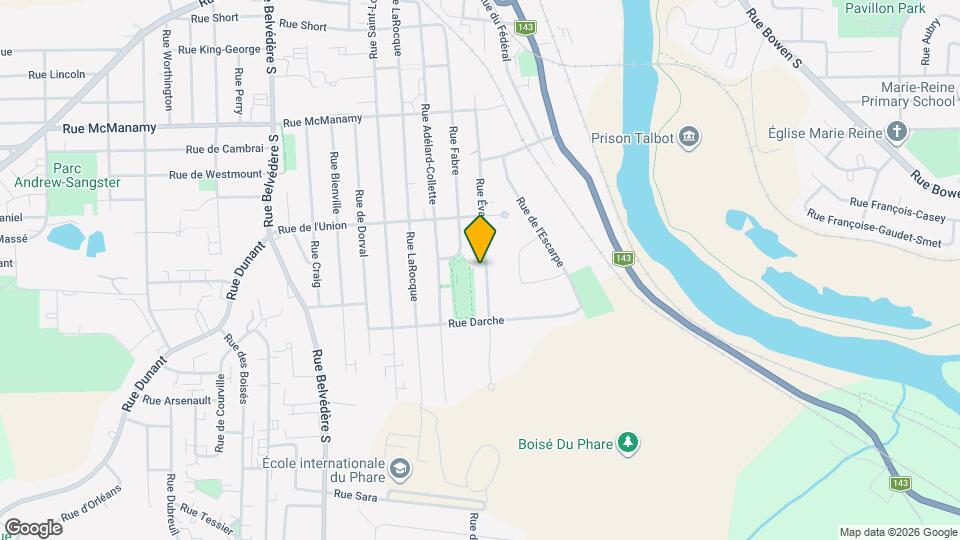 1411 Évangéline Rue Map and Location Details