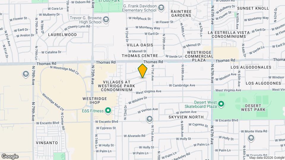 7130 W Cambridge Ave Mapa y Detalles de la Ubicación