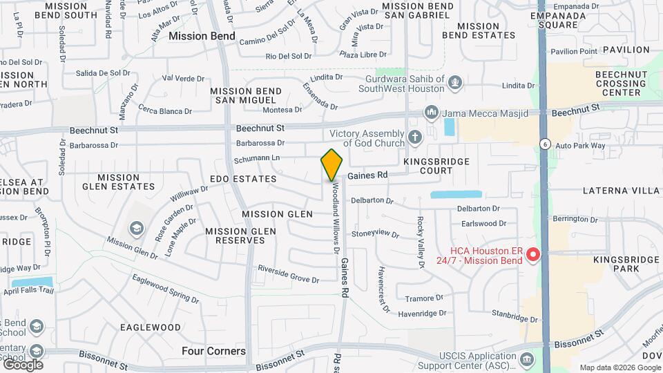 8310 Woodland Willows Dr Mapa y Detalles de la Ubicación