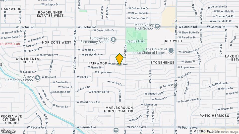 11446 N 39th Dr Map and Location Details