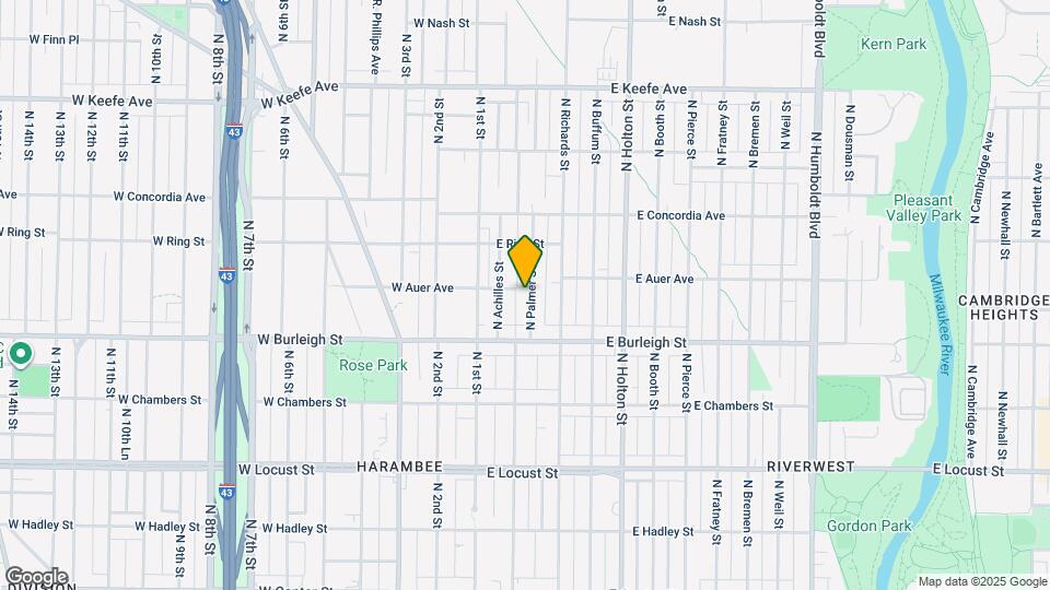 3163 N Palmer St Map and Location Details