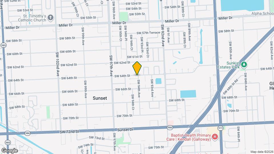 9401 SW 64th Terrace Map and Location Details